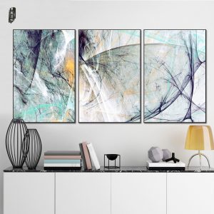 Nordic Modern Minimalist Abstract Canvas Painting Geometric Line Color Block Oil Painting Pictures For Living Room Home Decor