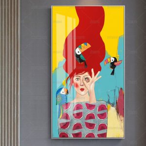 Nordic Modern Style Handdraw Characters Colorful Canvas Poster and Print Decor Wall Art Pictures For Living Room Bedroom Giclee
