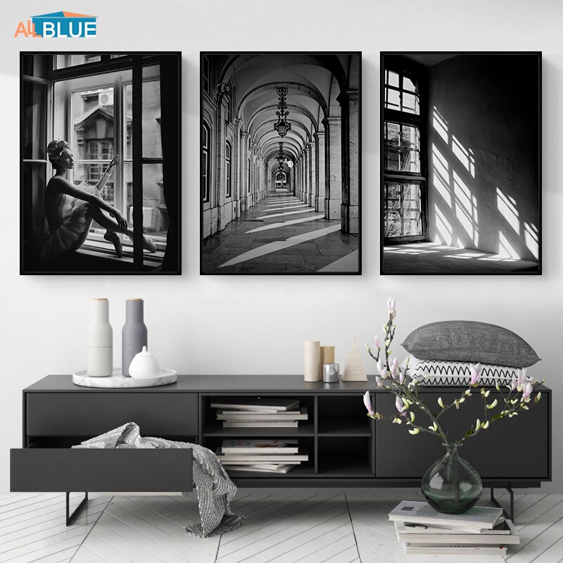 Nordic-Poster-Black-And-White-Building-Canvas-Painting-Girl-Wall-Art-Posters-Prints-Wall-Pictures-For-3.jpg