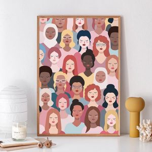 Nordic Poster Feminist Women Power Wall Art Canvas Painting Prints Girls Gift Modern Pictures Living Room Bedroom Wall Decor