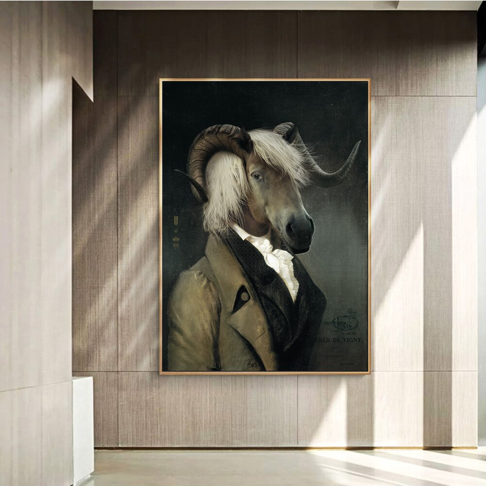 Nordic-Retro-Goat-Canvas-Art-Posters-And-Prints-Earl-of-the-Goat-Canvas-Paintings-On-The-1.jpg