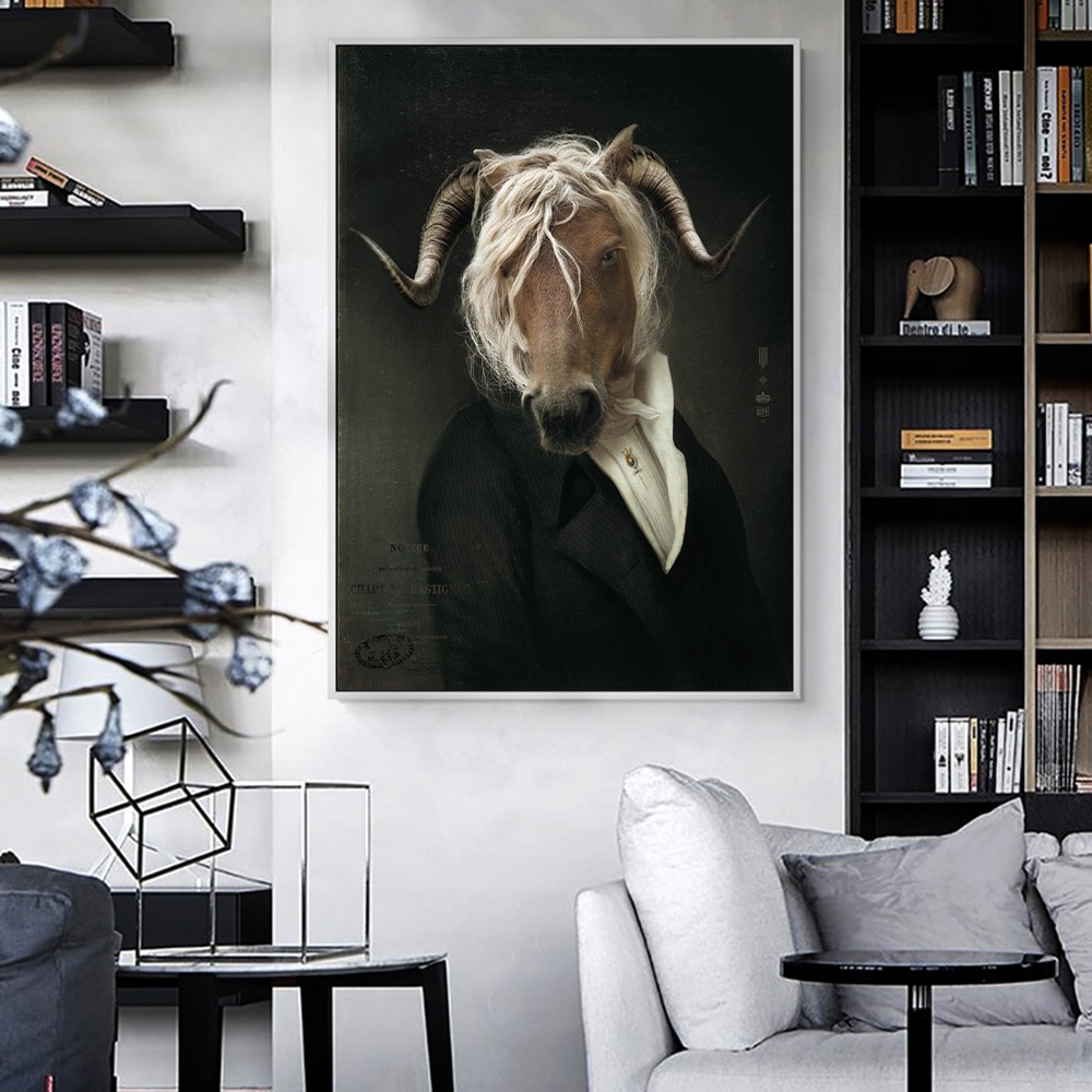 Nordic-Retro-Goat-Canvas-Art-Posters-And-Prints-Earl-of-the-Goat-Canvas-Paintings-On-The-2.jpg
