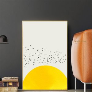 Nordic Style A Thousand of Birds Posters and Prints Abstract Canvas Art Animals Paintings Scandinavian Cuadros for Living Room
