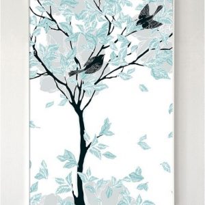 Nordic Style Mint Green Abstract Tree Decorative Paintings Modular Picture Wall Art Canvas Painting for Living Room No Framed