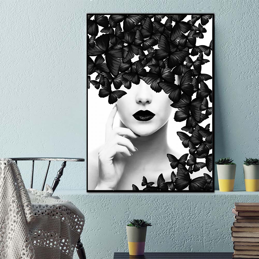 Nordic-Style-Poster-Wall-Poster-Prints-Black-and-White-Butterfly-Woman-Wall-Art-Canvas-Wall-Pictures-3.jpg