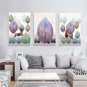 Nordic minimalist abstract color leaf home decoration painting living room bedroom painting canvas painting