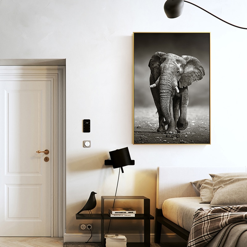 Nordic-poster-wall-art-Elephant-Photography-industry-Black-and-white-scenery-poster-pictures-canvas-painting-for-3.jpg