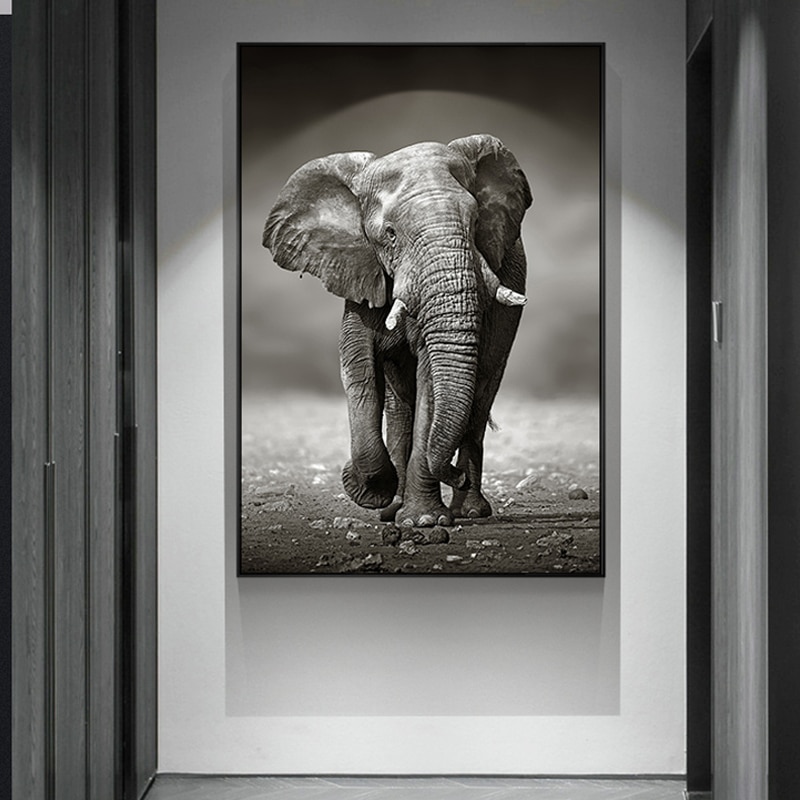 Nordic-poster-wall-art-Elephant-Photography-industry-Black-and-white-scenery-poster-pictures-canvas-painting-for.jpg