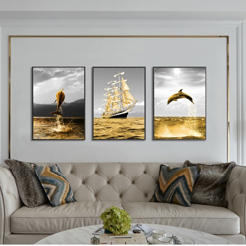 Ocean-Landscape-Sailing-Boat-Golden-Ocean-Life-Dolphin-Wall-Art-Canvas-Posters-and-Prints-Wall-Art.jpg