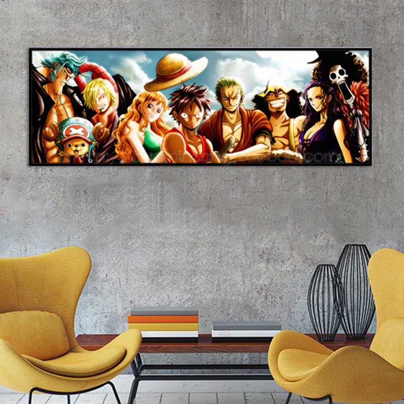 One Piece Canvas Painting Anime Wall Poster Home Decoration Painting Living  Room Bedroom Cartoon Art Painting Unframed