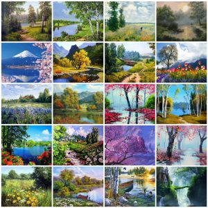 Paint By Numbers For Landscapes Home Decoration Canvas painting By Numbers Full Set For Adults