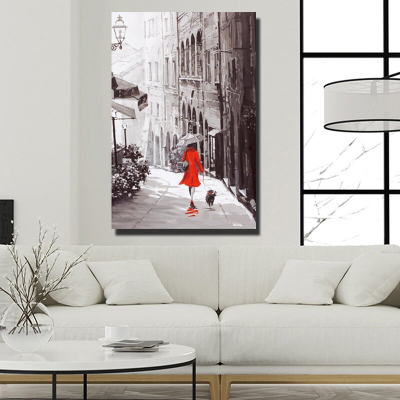 Paris-Street-View-Wall-Posters-Romantic-French-Street-Scene-Decorative-Pictures-Girl-holding-A-Dog-Canvas-1.jpg