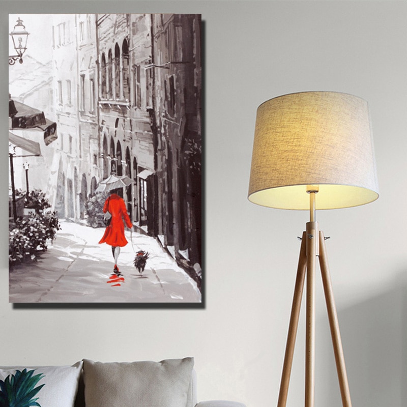 Paris-Street-View-Wall-Posters-Romantic-French-Street-Scene-Decorative-Pictures-Girl-holding-A-Dog-Canvas-2.jpg