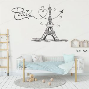 Paris Tower Wall Decal Vinyl Sticker Decal Art Home Decor Mural Vinyl Letter Wall Decal Paris Silhouette France Wall DecalHL114