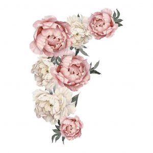 Peony Rose Flowers Wall Sticker Art Nursery Decals Kids Room Home Decor Gift muurstickers voor kinderen kamers decals  #20