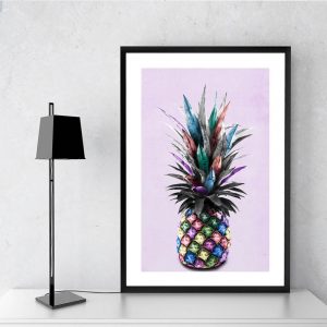 Pineapple Cactus Poster Colorful Plants Canvas Print Minimalist Wall Art Abstract Painting Decorative Picture Nordic Decoration