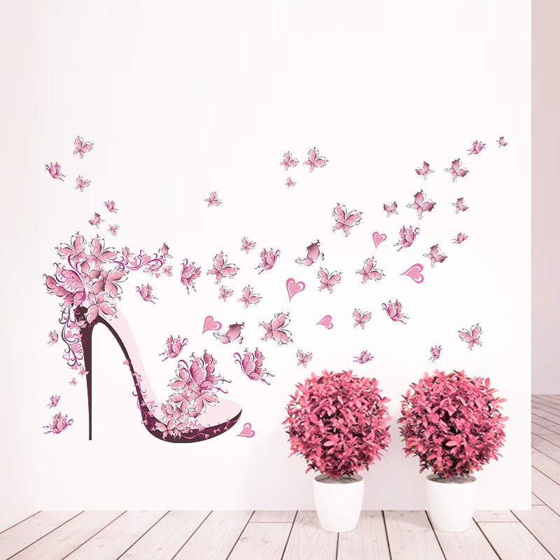 Pink-butterfly-high-heels-Wall-sticker-for-living-room-Girl-s-room-background-decorations-Decals-Mural-2.jpg