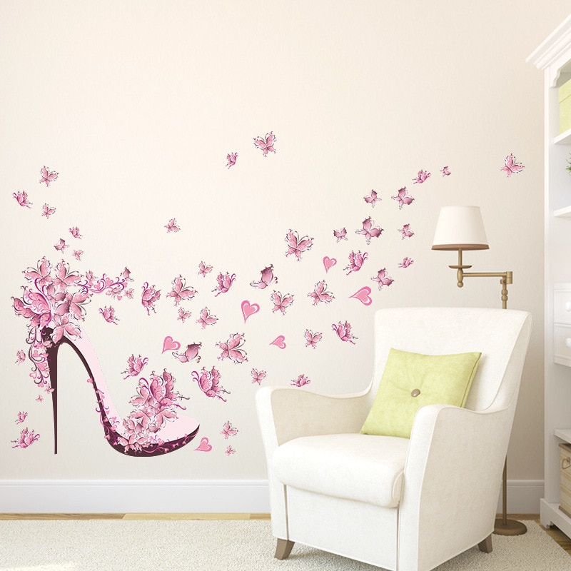 Pink-butterfly-high-heels-Wall-sticker-for-living-room-Girl-s-room-background-decorations-Decals-Mural-3.jpg