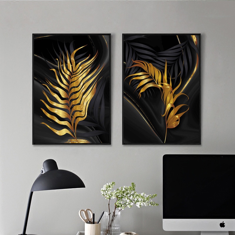 Plant-Leaves-Posters-And-Prints-Gold-Wall-Art-Canvas-Print-Black-Abstract-Art-Painting-Nordic-Wall-2.jpg
