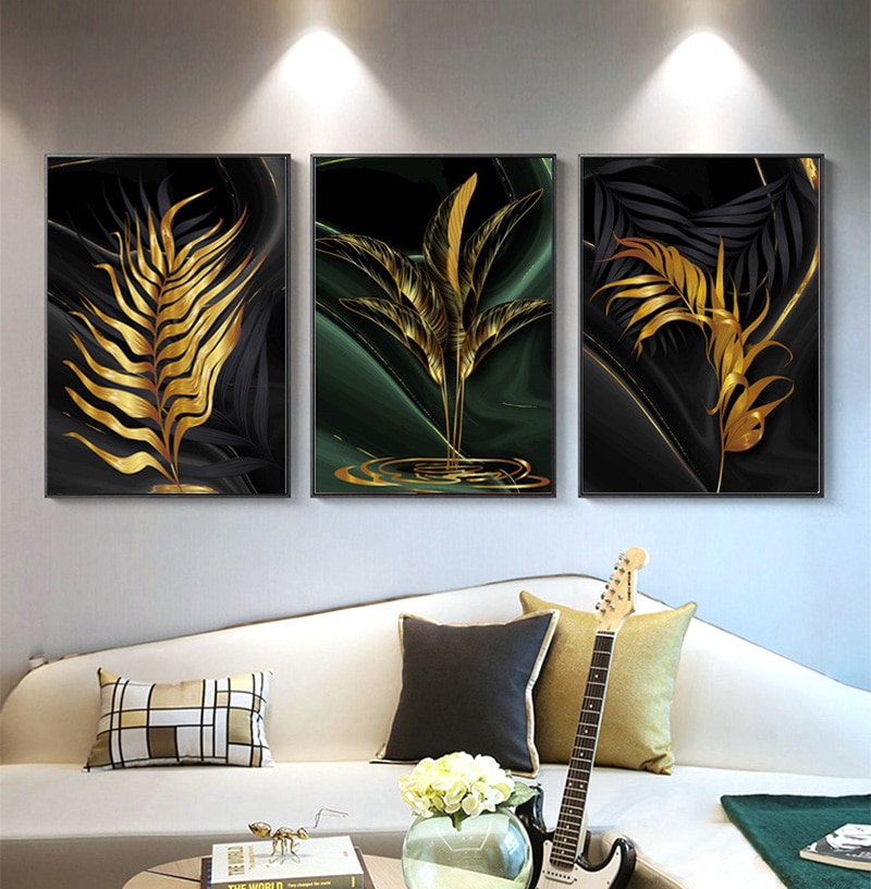 Plant-Leaves-Posters-And-Prints-Gold-Wall-Art-Canvas-Print-Black-Abstract-Art-Painting-Nordic-Wall-3.jpg