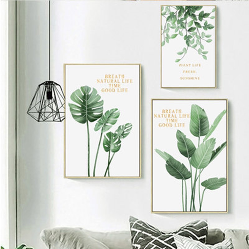 Plants-Flowers-Poster-Green-Leaves-Golden-Letters-Decorative-Picture-Modern-Wall-Art-Paintings-for-Living-Room-3.jpg