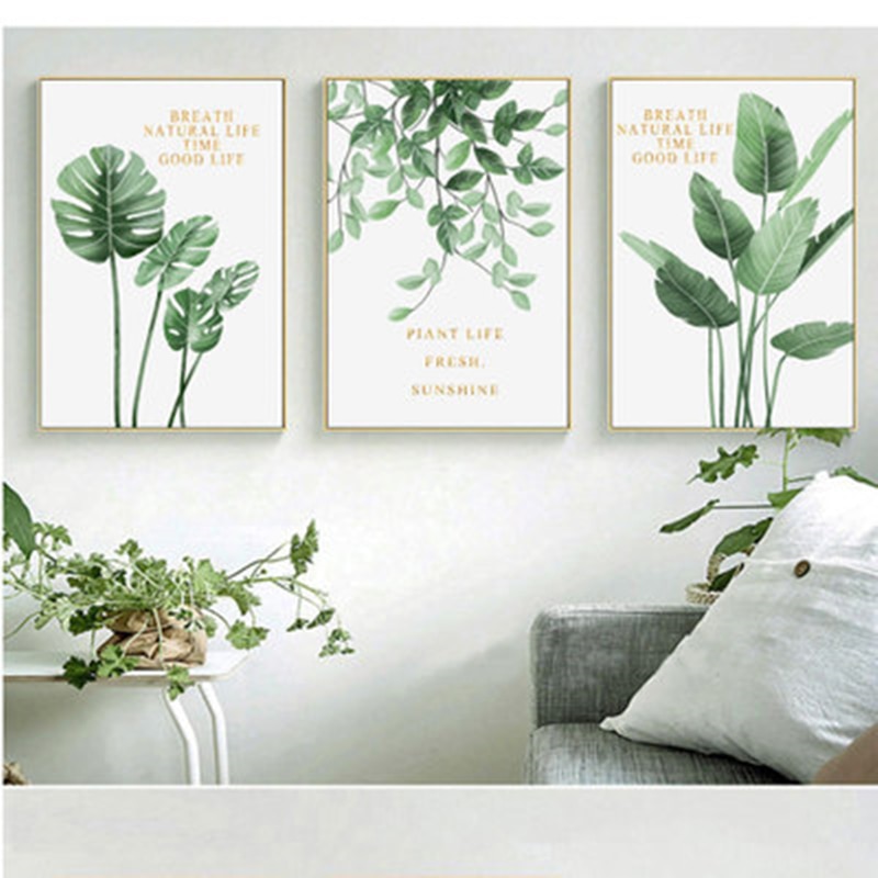 Plants-Flowers-Poster-Green-Leaves-Golden-Letters-Decorative-Picture-Modern-Wall-Art-Paintings-for-Living-Room.jpg