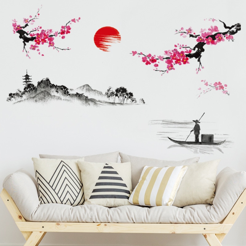 Plum-Sunrise-landscape-Chinese-style-art-Wall-Stickers-Living-room-Bedroom-background-for-home-decoration-Mural-2.jpg