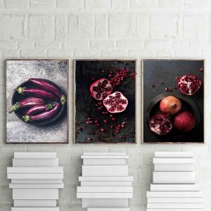 Pomegranate Kitchen Wall Art Restaurant Canvas Painting Poster Fruit Posters And Prints On Wall Pictures For Living Room Decor
