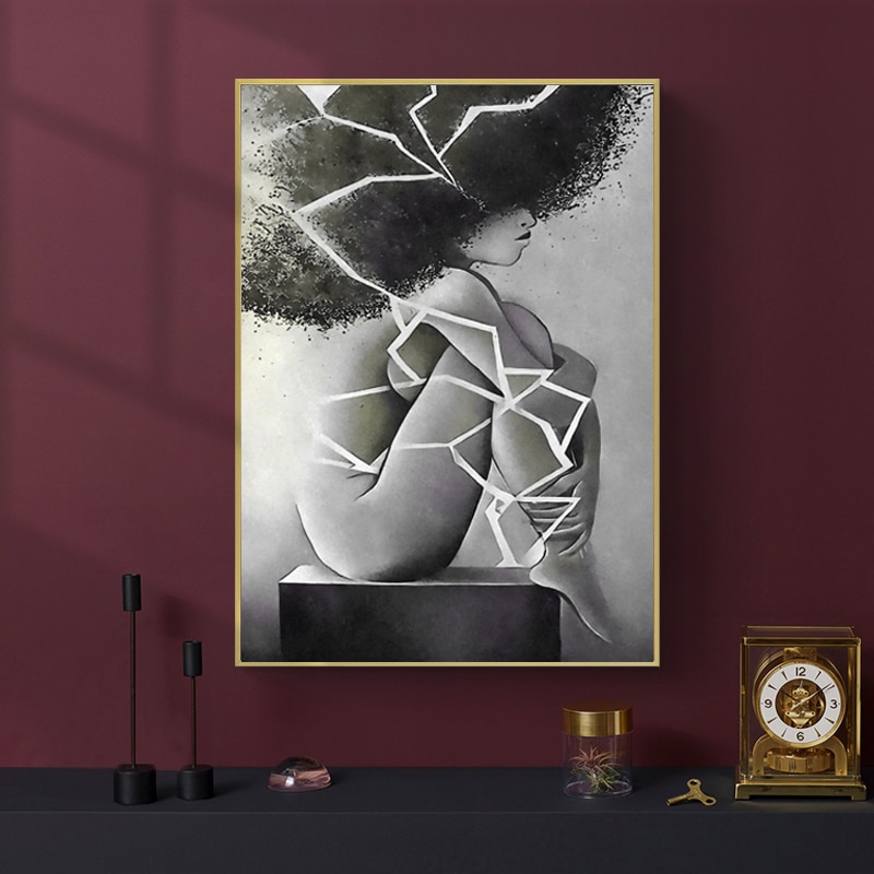 Ponder-a-Problem-Black-White-Abstract-Woman-Print-Poster-Wall-Art-Canvas-Paintings-Picture-For-Bedroom-1.jpg