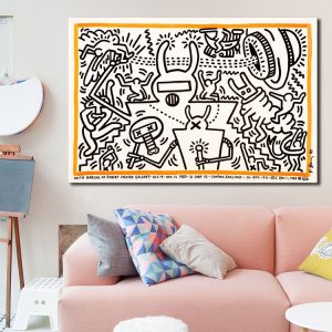 Pop Art Keith Haring Abstract Painting Posters And Prints Creative Minimalist Wall Art Canvas Pictures For Living Room Bedroom