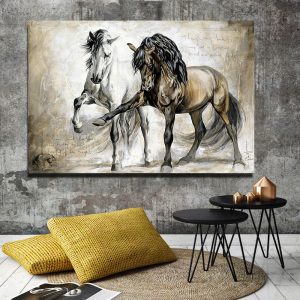Poster Art Vintage Horse Painting Canvas Prints For Restaurant ,Bedroom Decor Modern Animal Decorative Paintings Cuadros
