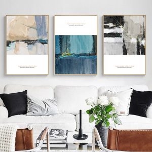 Poster Decorative Marble Abstract Canvas Geometric Oil Painting Alcohol Ink Posters and Prints for Living Room Home Decor 5-13