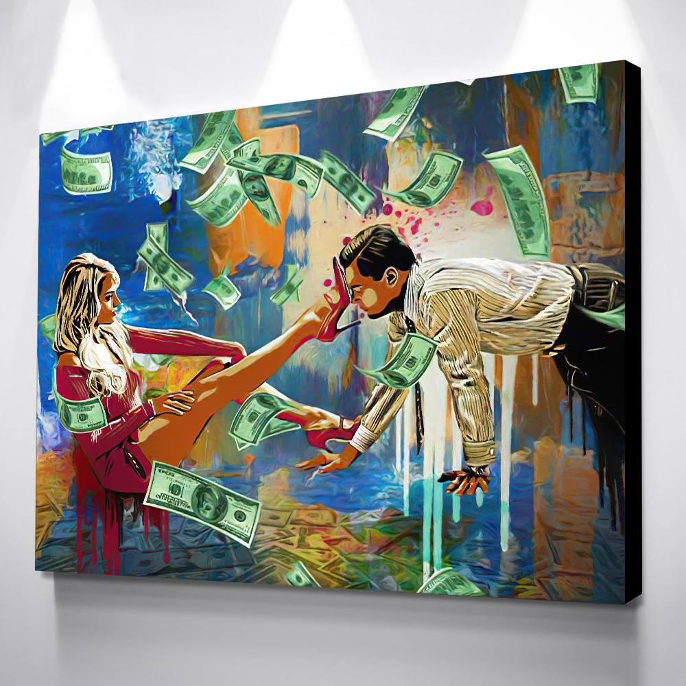 Canvas Art Picture Posters And Prints Celebrity Money Paintings Home Decor  Posters Laminas Decorativas pared cuadros