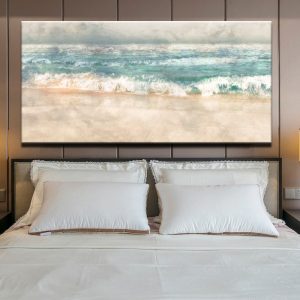 Posters and Prints Wall Art Canvas Painting, Modern Abstract Beach Surf Landscape Wall Art Pictures For Living Room Home Decor