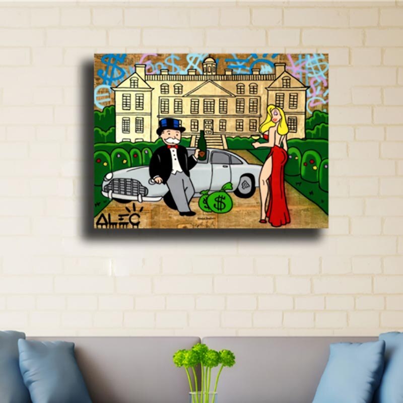 Print-Painting-Graffiti-Home-Decor-Canvas-Alec-Monopoly-Poster-Beauty-Modular-Luxury-Cars-Pictures-Money-Modern-1.jpg