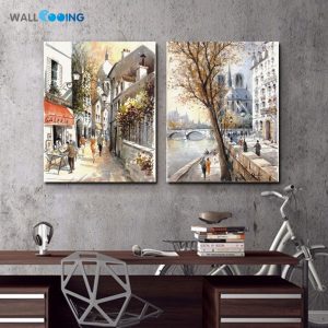 Print street painting pop art canvas painting High quality cheap Art Photos for Hotel Restaurant Cafe kitchen wall decor picture
