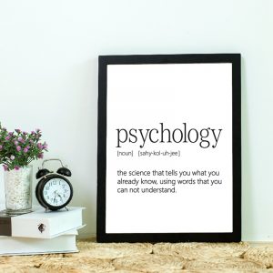 Psychology Definition Prints Modern Wall Art Picture Canvas Painting Poster Psychologist Gift Psychology Office Decor