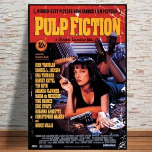 Pulp Fiction Classic Movie Quentin Tarantino Vintage Art Painting Funny Canvas Painting Poster Pictures for Bedroom Decor
