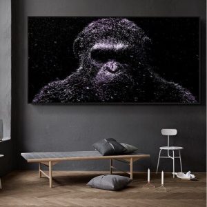 Purple and black orangutan living room bedroom decoration painting  wall pictures for living room  canvas painting