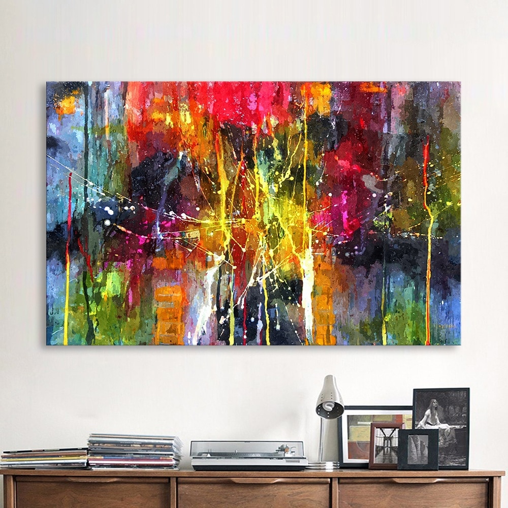 QKART Abstract Painting Colorful Canvas Wall Pictures For Living