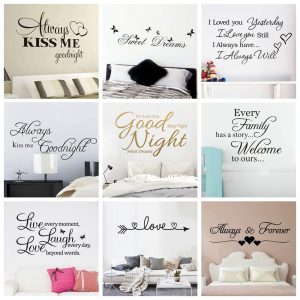 Quote Good Night Sweet Dreams Wall Stickers Personalized Creative For Living Room Bedroom Art Wallstickers  Decals