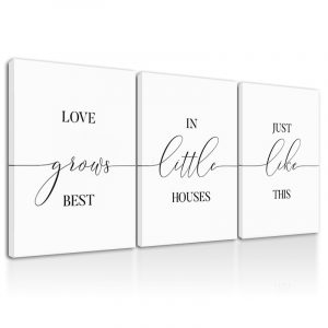 Quote Letter Wall Art Framed Houses Decoration Picture Wall Poster Print Housewarming Ready To Hang Canvas Painting Family Decor