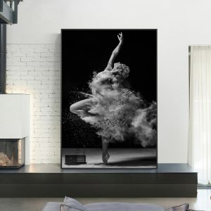 Ballet Dancer Pictures Posters And Prints Black And White Girl Woman Canvas Painting Wall Art For Living Room Decor