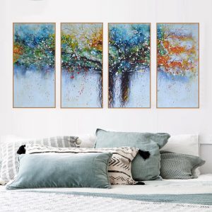 RELIABLI ART Life Tree Picture Canvas painting Nordic Style Modern Decorative Pictures Wall Art For Living Room Bedroom NO FRAME