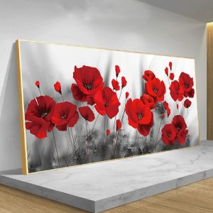Red Poppies Flower Canvas Painting On Wall Art Posters And Prints Watercolour Decorative Picture Cuadros For Living Room