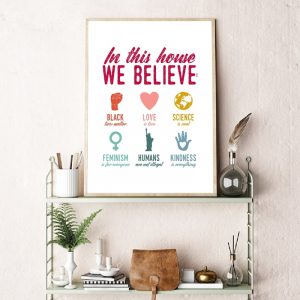 Resist Print LGBTQ Wall Art Canvas Painting Housewarming Gift Lesbian Nasty Woman Feminist Poster Girls Room Wall Decor
