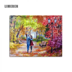 Romantic Lover DIY Painting By Numbers Home Art Wall Figure Pictures For Living Room Modern Decoration Picture Artwork