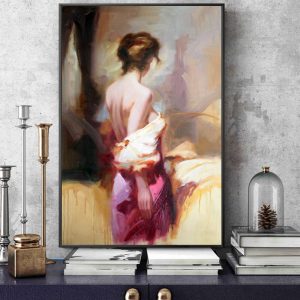 Romantic modern dancer girl art deco painting  wall pictures for living room  canvas painting  wall art