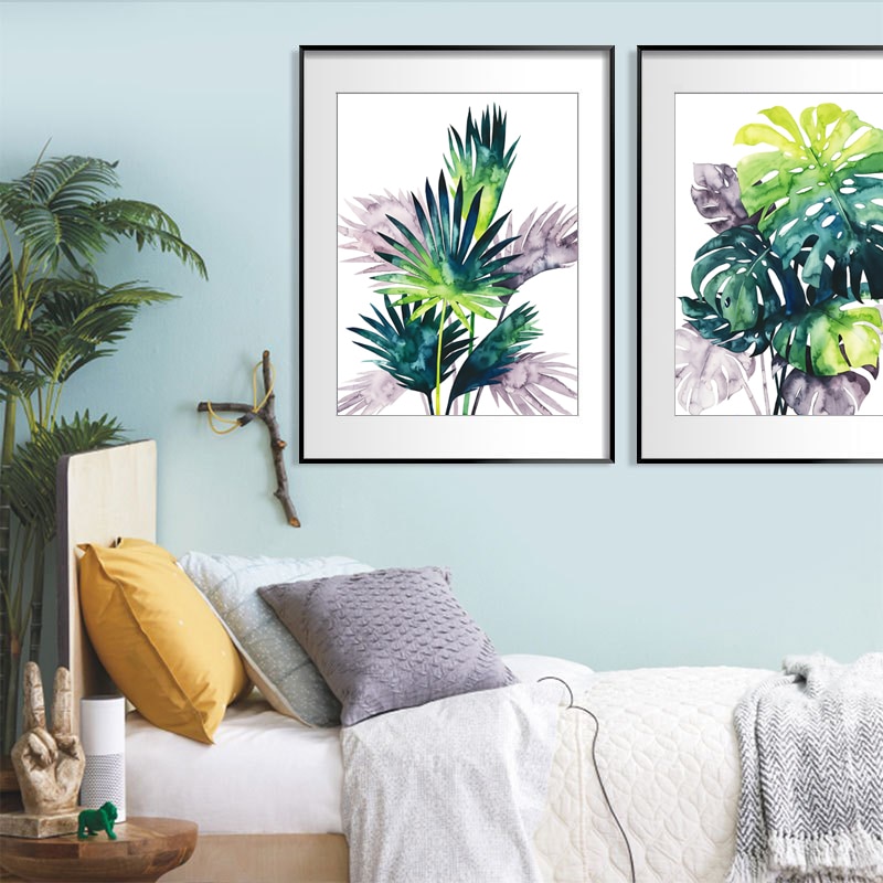 Scandinavian-Art-Color-Tropical-Green-Plant-Turtle-Leaf-Plant-Painting-Nordic-Style-Wall-Picture-Modern-Living-1.jpg