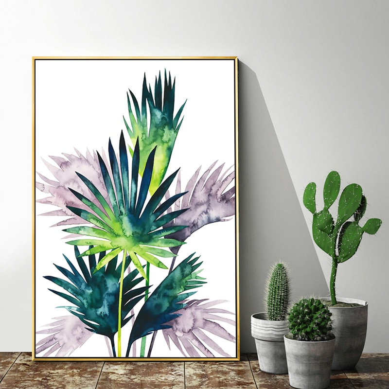 Scandinavian-Art-Color-Tropical-Green-Plant-Turtle-Leaf-Plant-Painting-Nordic-Style-Wall-Picture-Modern-Living-3.jpg